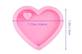 Molde silicona llavero corazon